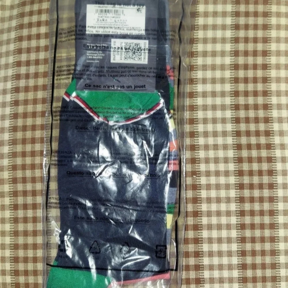 TOMMY HILFIGER Trouser Socks BLUE HEATHER MULTI MEN'S  Set of 2 OS BNWT